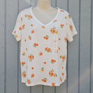 Old Navy EveryWear Slub-Knit V-Neck T-Shirt Women's Size Medium